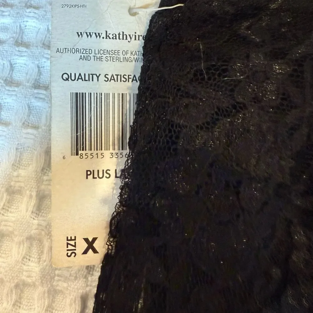 Vintage new old stock Kathy Ireland black lace skirt size X